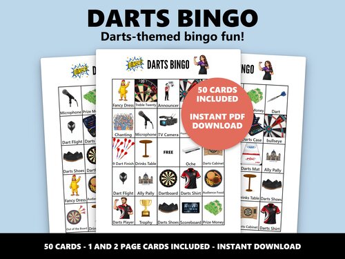 Darts Bingo darts themed bingo game