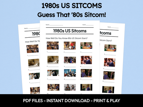 1980s US Sitcoms picture quiz