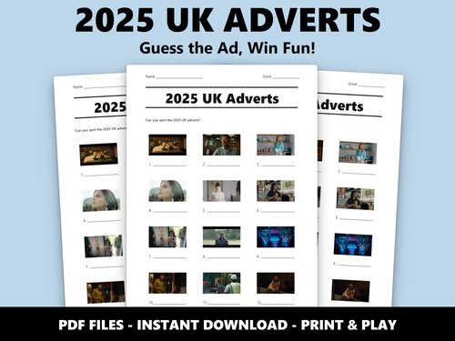 2025 UK Adverts picture quiz