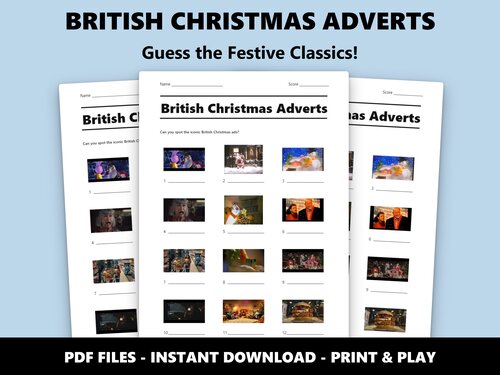 British Christmas Adverts picture quiz