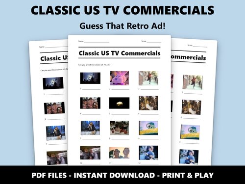 Classic US TV Commercials picture quiz