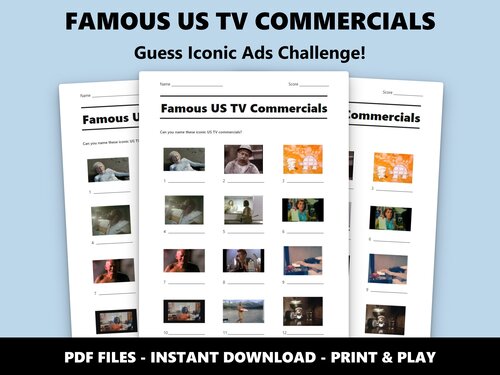 Famous US TV Commercials picture quiz