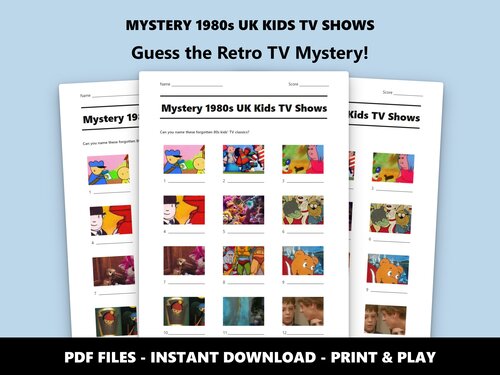 Mystery 1980s UK Kids TV Shows picture quiz