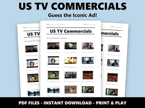 US TV Commercials picture quiz